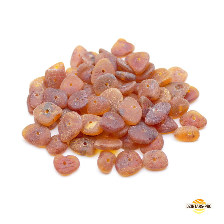 Chip shaped Baltic amber beads for handicrafts (6-9mm pearls) - 1 packet (10 grams = ~ 100-110 pearls)